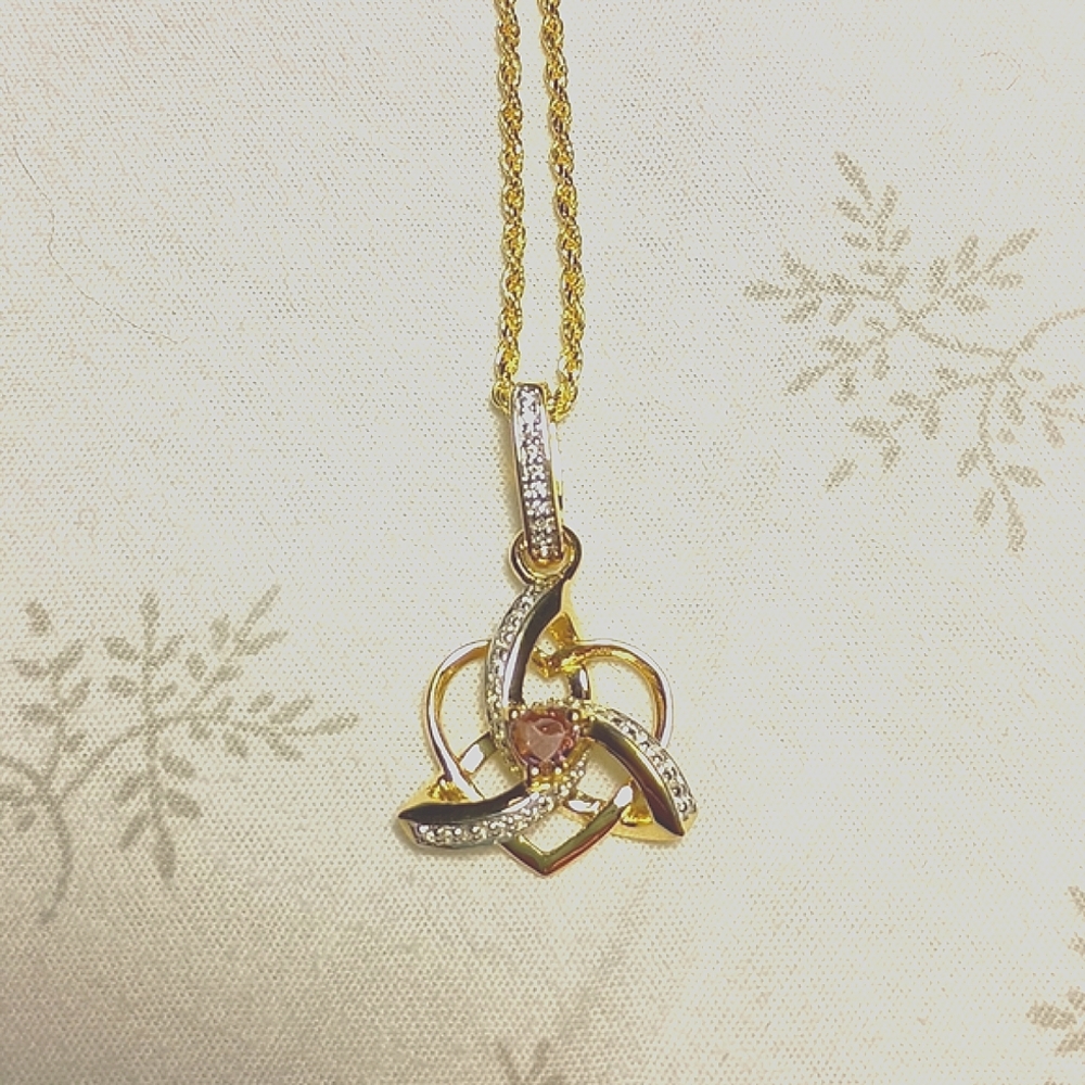 Glencara Celtic gold over silver necklace